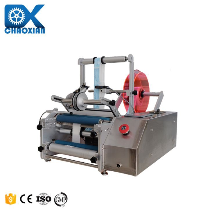 Semi Automatic Hand Sanitizer Labeling Machine